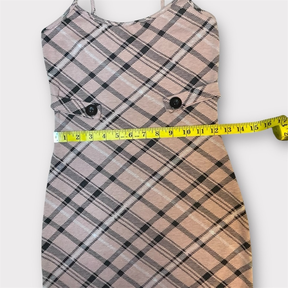 Rue 21 XS Pink Plaid Bodycon Mini Dress Y2K Preppy Aesthetic - Picture 10 of 11